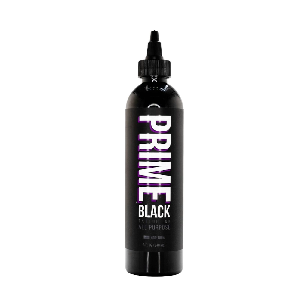 Encre Entrainement Tattoo Noire - Prime Black - Encre artistique pour l'entrainement au tatouage NON REACH 240 ml*