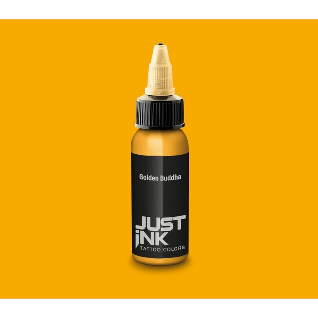 Encre Tattoo Jaune - Just Ink Golden Buddha - Mélange pour le tatouage encre reach 30 ml