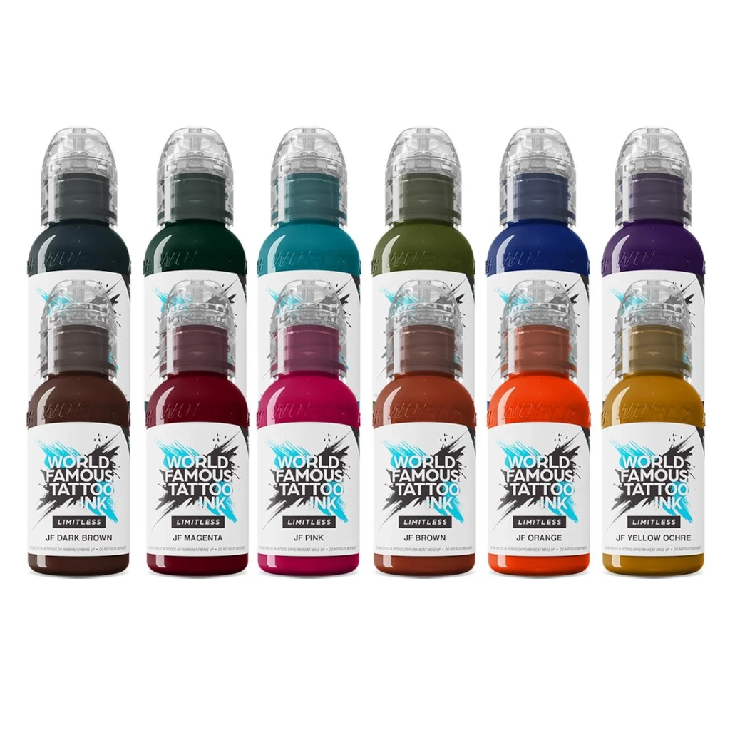 Set Encre Tattoo - World Famous Ink Limitless Set Jay Freestyle - Mélange pour le tatouage encre reach 12 x 30 ml*