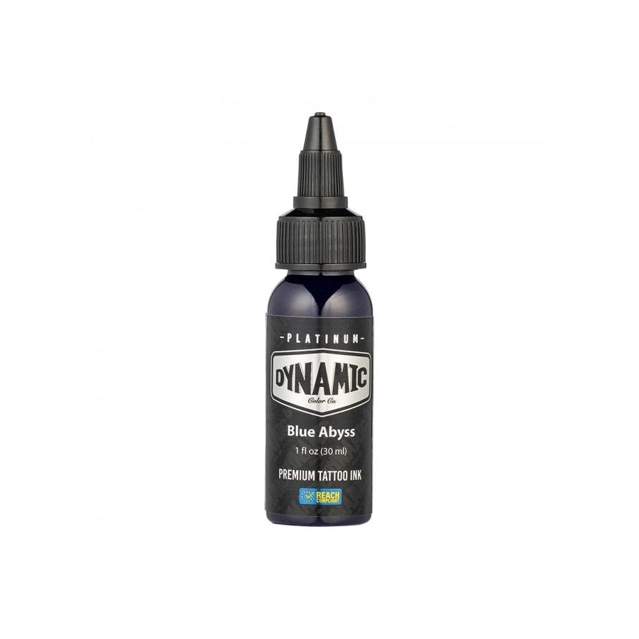 Encre Tattoo Bleu - Platinum By Dynamic Blue Abyss - Mélange pour le tatouage encre 30 ml reach