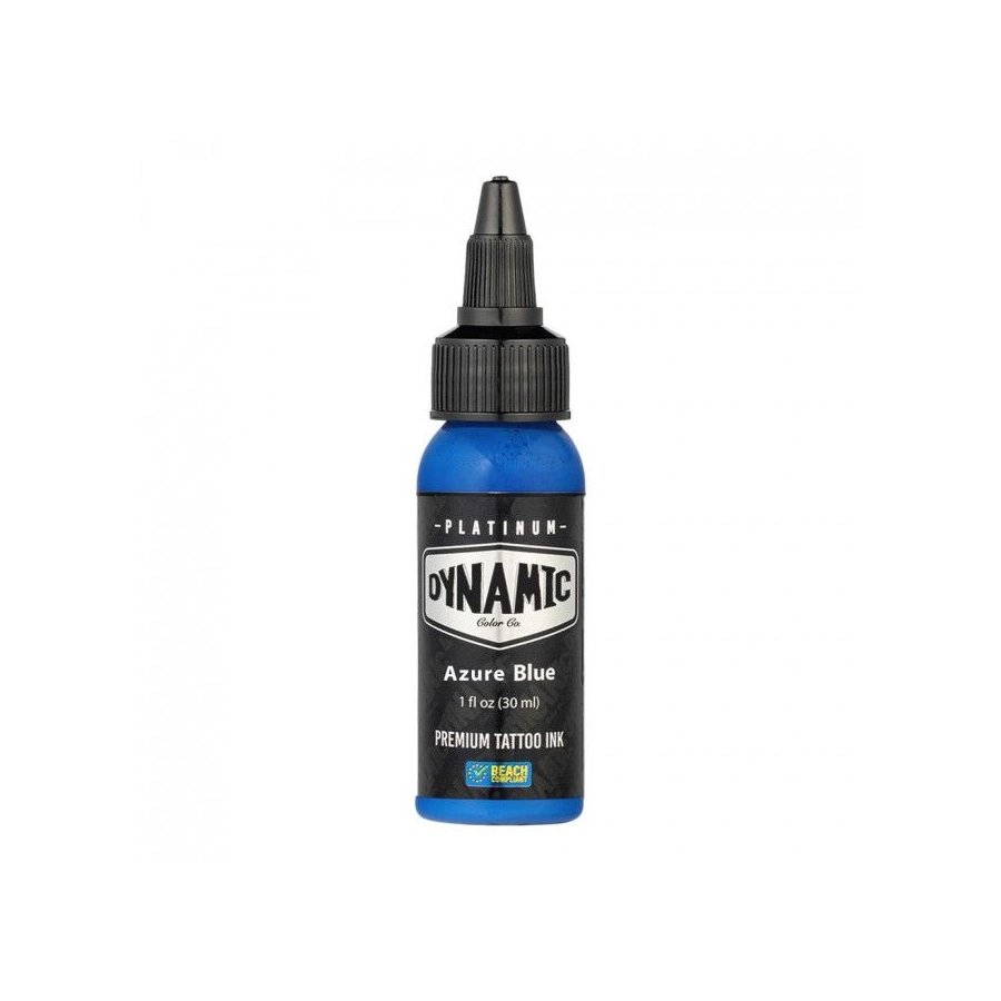 Encre Tattoo Bleu - Platinum By Dynamic Azure Blue - Mélange pour le tatouage encre 30 ml reach