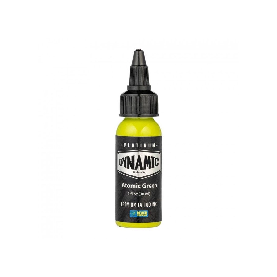 Encre Tattoo Jaune - Platinum By Dynamic Atomic Green - Mélange pour le tatouage encre 30 ml reach