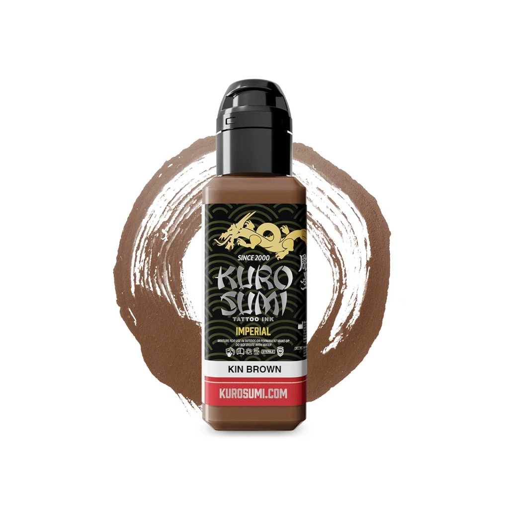 Encre Tattoo Marron - Kuro Sumi Kin Brown - Mélange pour le tatouage encre reach 44 ml*