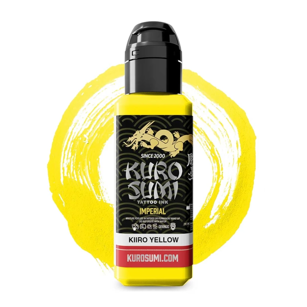 Encre Tatouage Jaune - Kuro Sumi Imperial Tattoo Ink Kiiro Yellow - Melange pour le tatouage REACH 44 ml