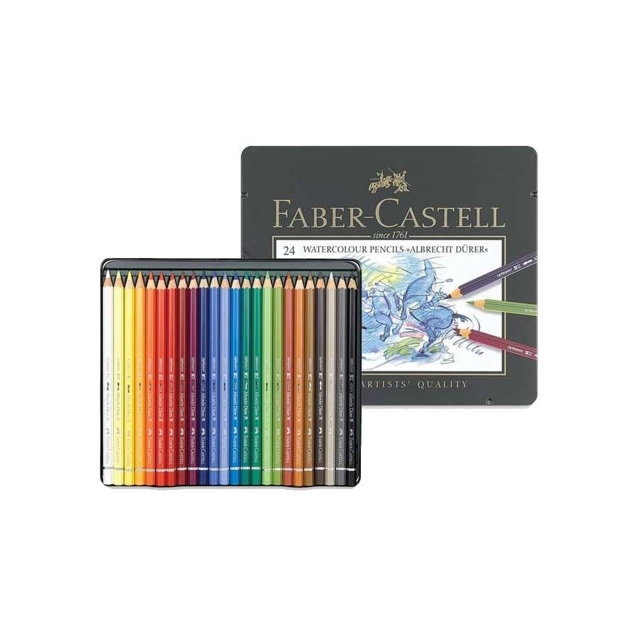 Crayon Aquarelle Tattoo - Boîte de 24 crayons aquarelles faber castell pour le dessin de tatouage