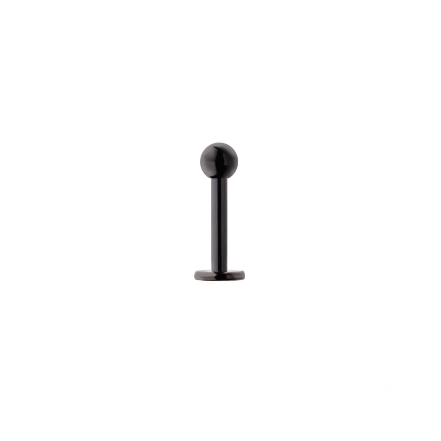 Piercing Labret Interne 05 Invictus - Piercing labret titane f136 pvd noir