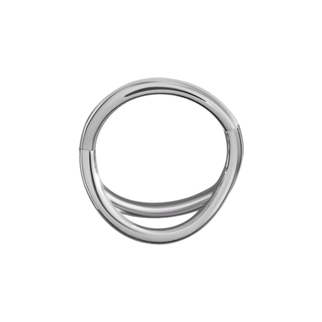Piercing Anneau - Acier 316L - Clicker avec fermeture à charnière 1,2 x 8 mm*