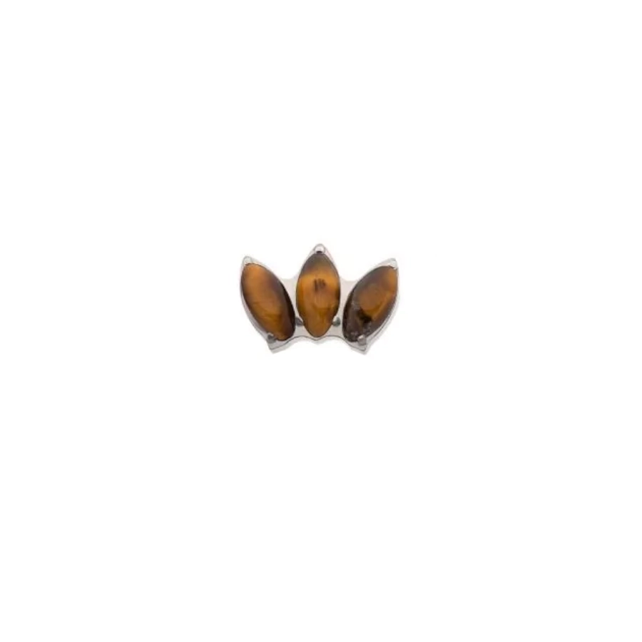 Piercing Embout - Titane F136 Gamme Invictus - Embout 32 avec pas de vis interne 0,9 mm pour piercing 1,2 mm marquise éventail 3 pierres*