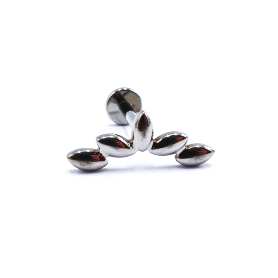 Piercing Labret - Titane F136 Interne Stérile Gamme Itc - Labret avec pas de vis interne amande 1,2 x 8 mm*
