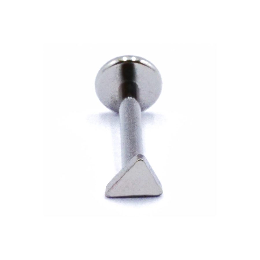 Labret Piercing - Titane Interne Stérile - Labret 15 avec pas de vis interne 1,2 x 8 mm motif triangle*