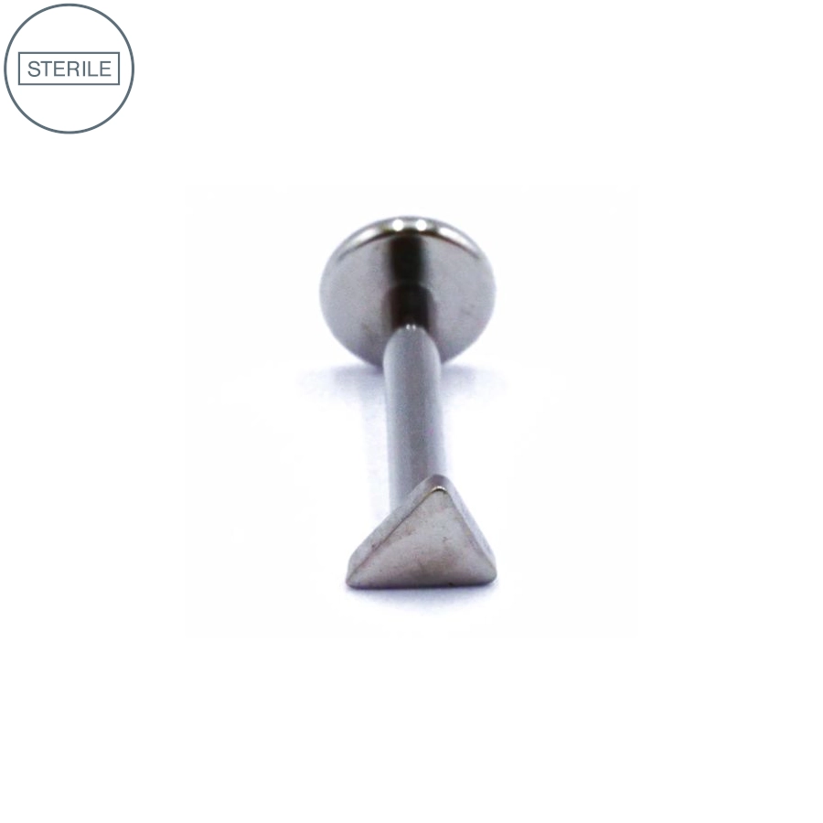 Labret Stérile Titane Interne 14 - Piercing avec pas de vis interne triangle