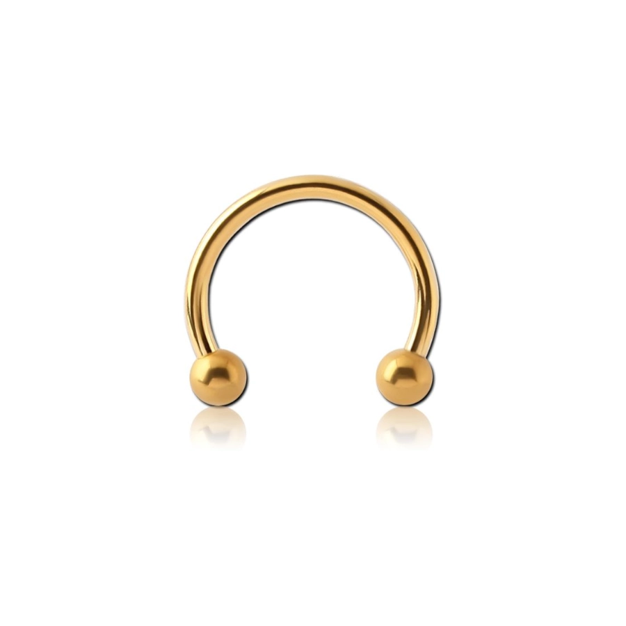 Fer A Cheval Piercing - Fer à cheval Sterile Gold - Bijou en titane sterile pvd gold