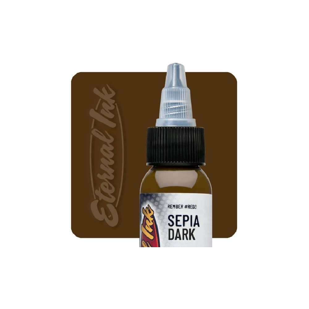 Eternal Ink Rember Sepia Dark - Encre artistique pour entraînement tatouage NON REACH