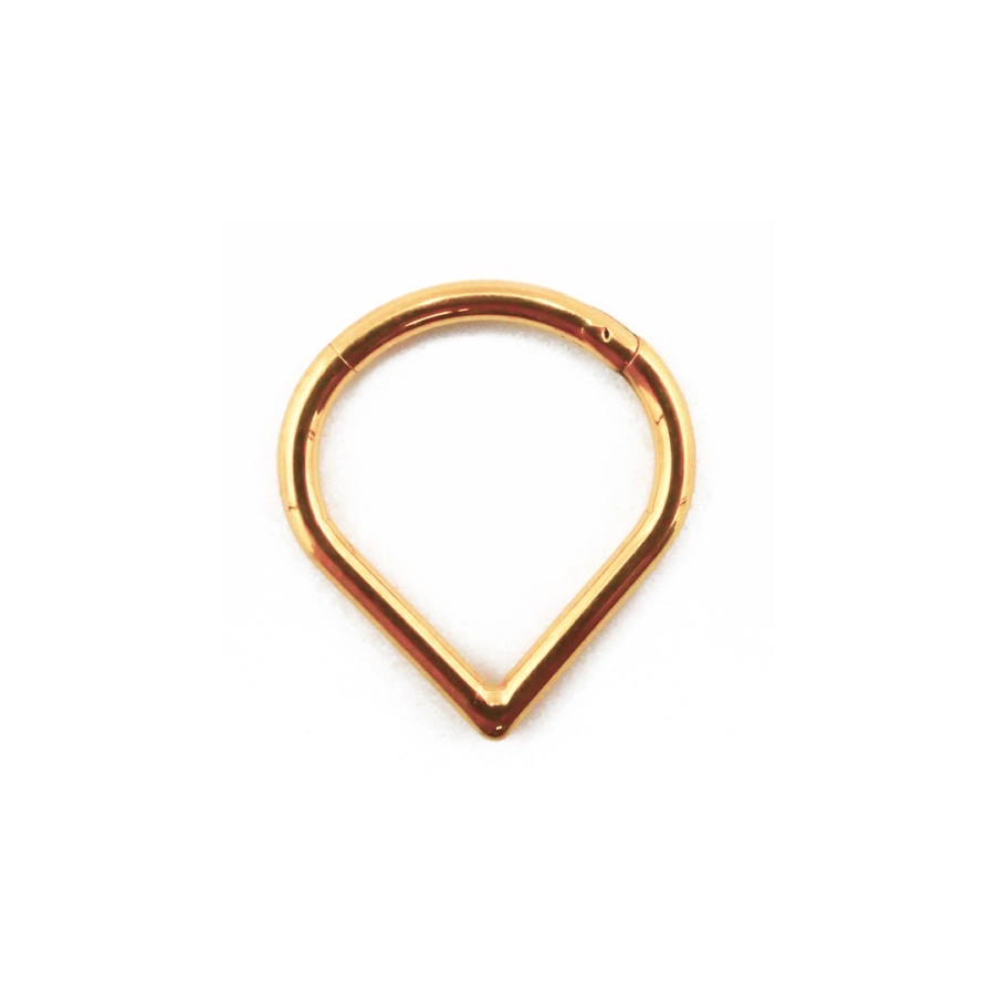 Piercing Anneau Titane Sterile - Anneau 78 en titane Pvd Gold motif goutte