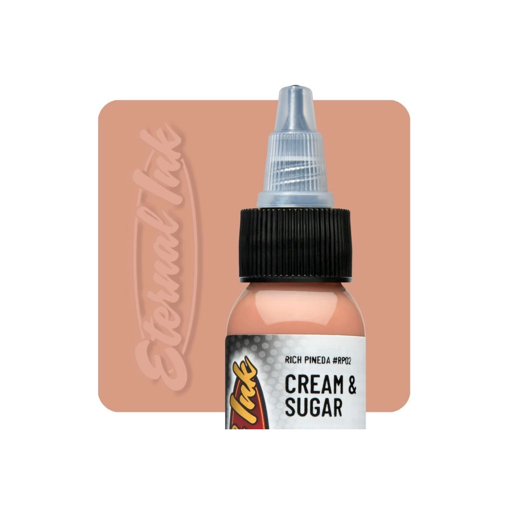 Encre Entrainement Tattoo Marron - Eternal Ink Rich Pineda Cream & Sugar - Encre artistique pour l'entrainement au tatouage NON REACH 30 ml*
