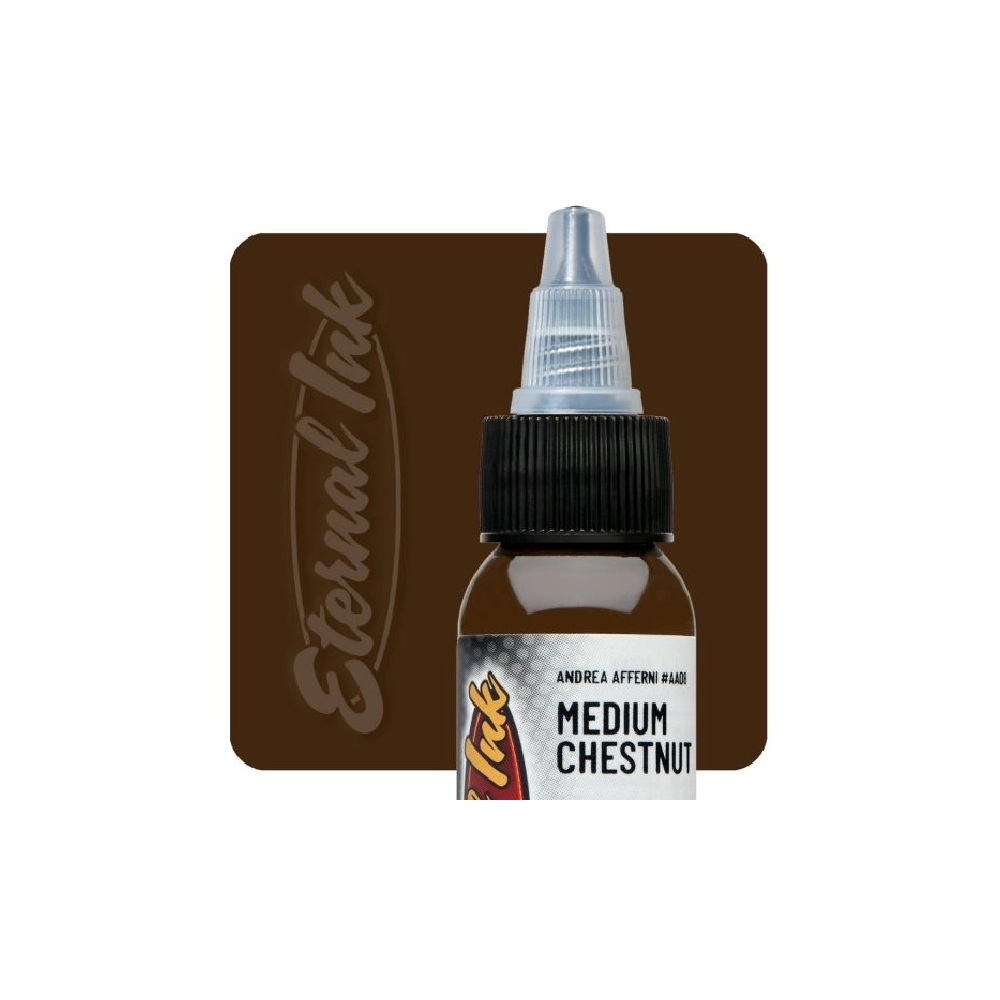 Eternal Ink Andrea Afferni Medium Chestnut - Encre artistique pour entraînement tatouage NON REACH