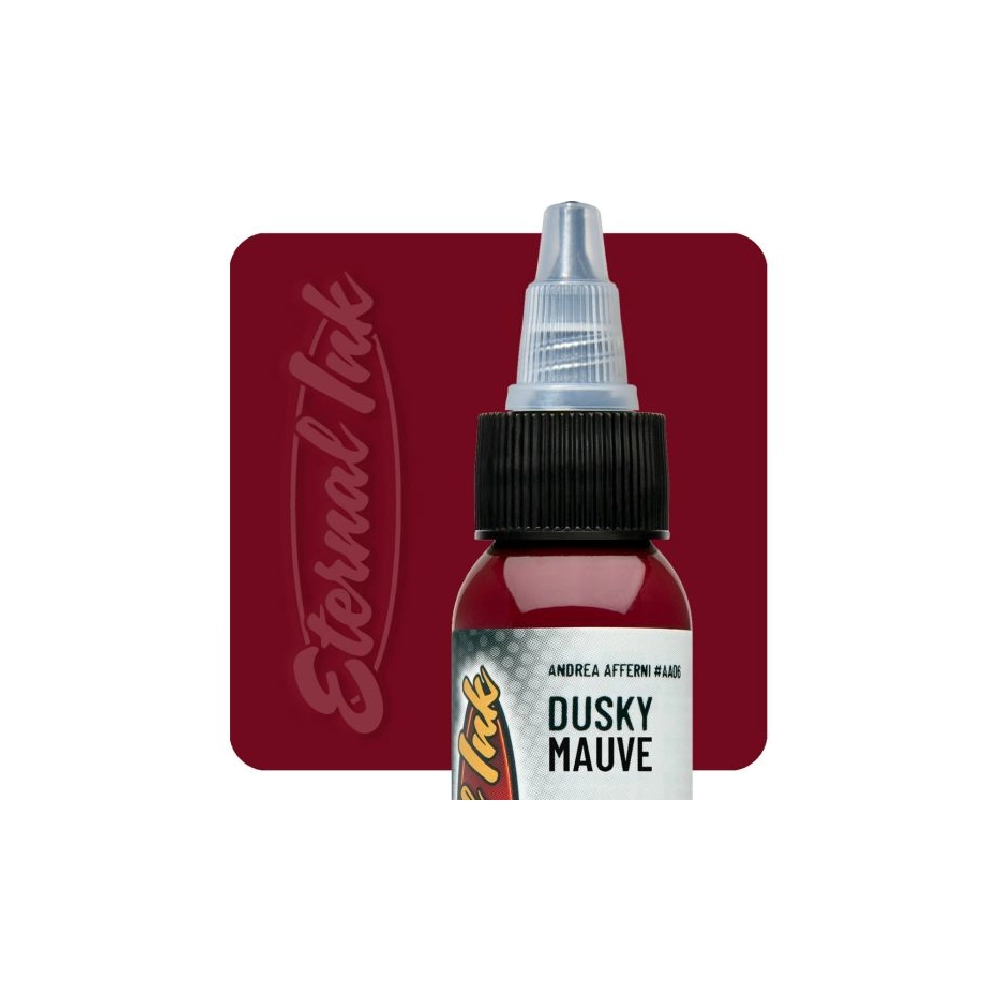 Encre Entrainement Tattoo Rouge - Eternal Ink Andrea Afferni Dusky Mauve - Encre artistique pour entrainement au tatouage NON REACH 30 ml 