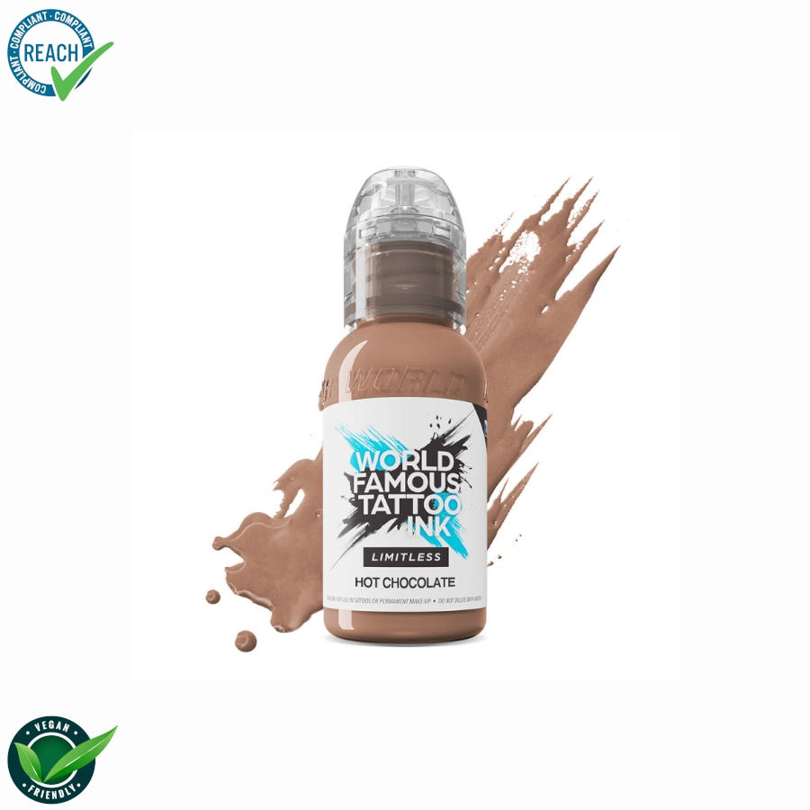 Encre Tattoo Marron - World Famous Ink Limitless Santucci Skintone Hot Chocolate - Melange pour le tatouage REACH 30ml