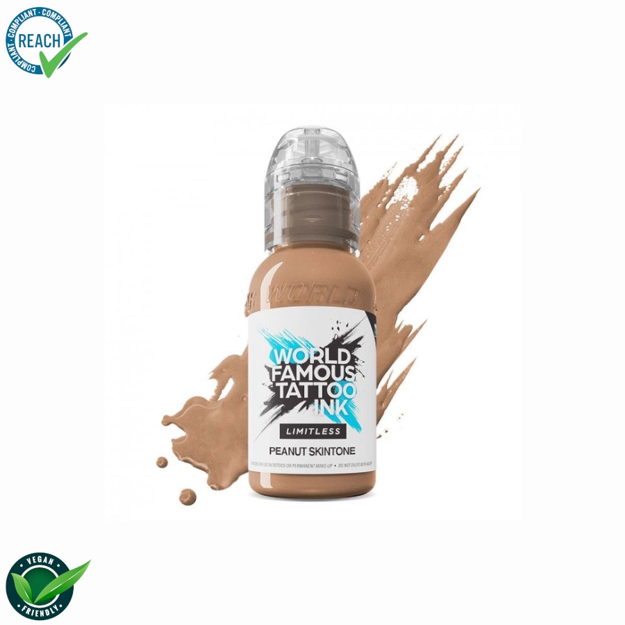 Encre Tattoo Marron - World Famous Ink Limitless Santucci Skintone Peanut - Melange pour le tatouage REACH 30ml