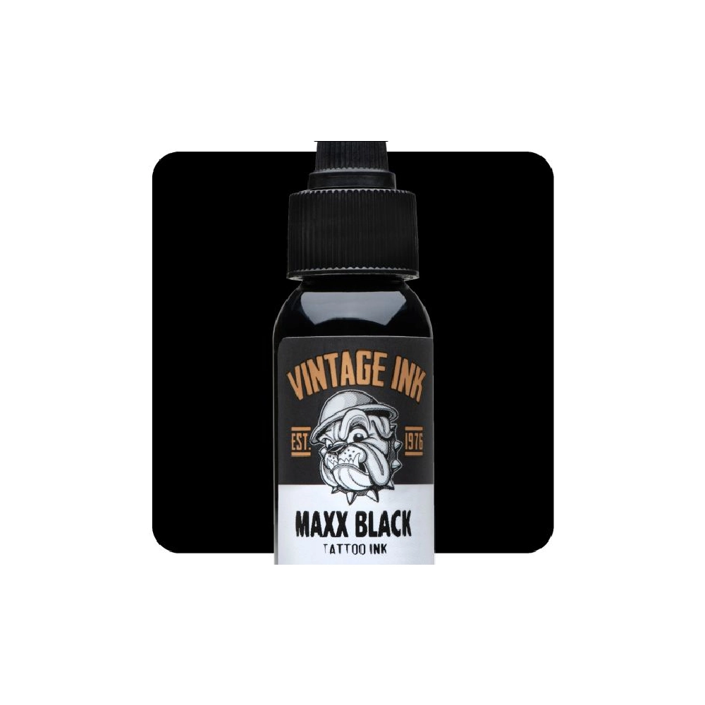 Eternal Ink Vintage Ink Maxx Black Concentrate - Encre artistique pour entrainement tatouage NON REACH