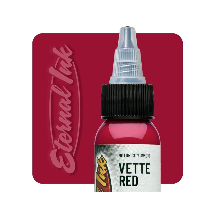 Entrainement Tattoo Rouge - Eternal Ink Motor City Vette Red - Encre artistique pour entrainement au tatouage NON REACH 30 ml*