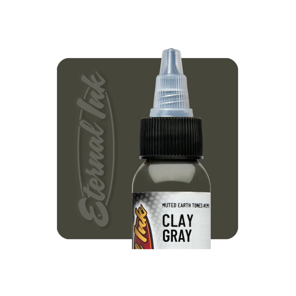 Encre Entrainement Tattoo Grise - Eternal Ink Muted Earth Tones Clay Gray - Encre artistique pour l'entrainement au tatouage NON REACH 30 ml* 