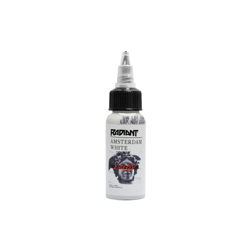 Encre Tattoo Blanche - Radiant Evolved Amsterdam White - Mélange pour le tatouage encre reach 30 ml*