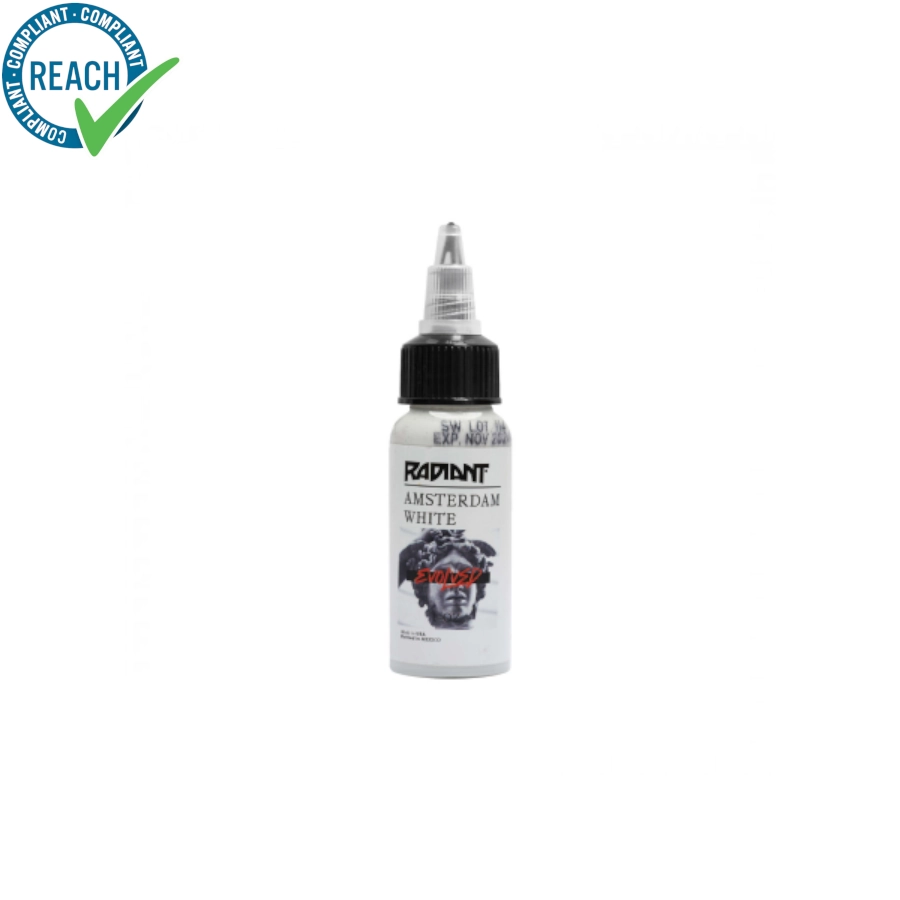 Radiant Evolved Amsterdam White - Mélange pour le tatouage encre REACH 30 ml