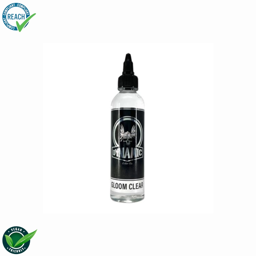 Diluant Encre Tatouage - Viking by Dynamic Gloom Clear Reach - Bouteille de 120 ml pour la dilution des encres de tatouage REACH