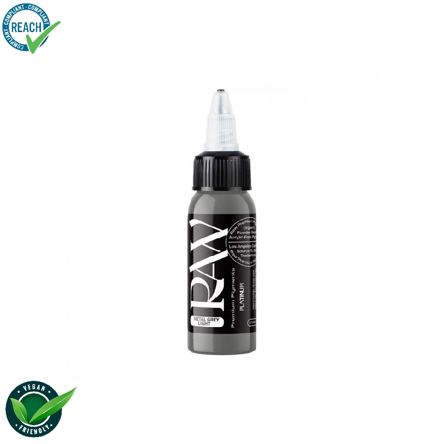 Raw Pigments Metal Grey Light- Mélange pour le tatouage encre REACH 30m
