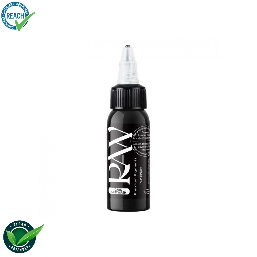 Raw Pigments Dark Greywash - Mélange pour le tatouage encre REACH 30ml