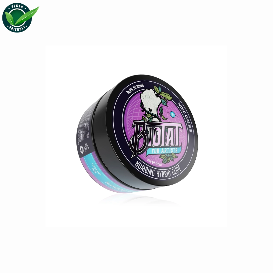 Beurre Tattoo - Biotat Numbing Hybrid Glide - Vaseline pour tatouage au clou de girofle apaisant et anesthésiant naturel