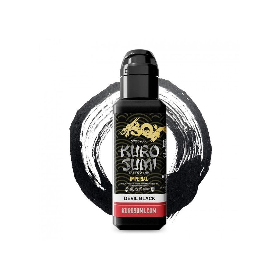 Encre Tatouage Noire - Kuro Sumi Impérial Zhang Po Devil Black - Mélange pour le tatouage encre reach