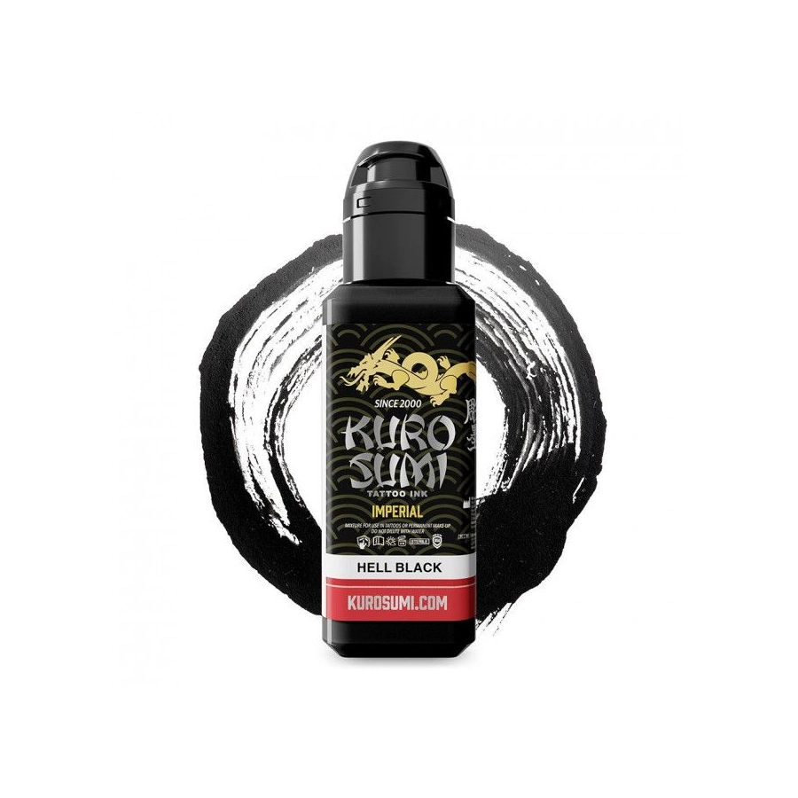 Encre Tatouage Noire - Kuro Sumi Impérial Zhang Po Hell Black - Mélange pour le tatouage encre reach