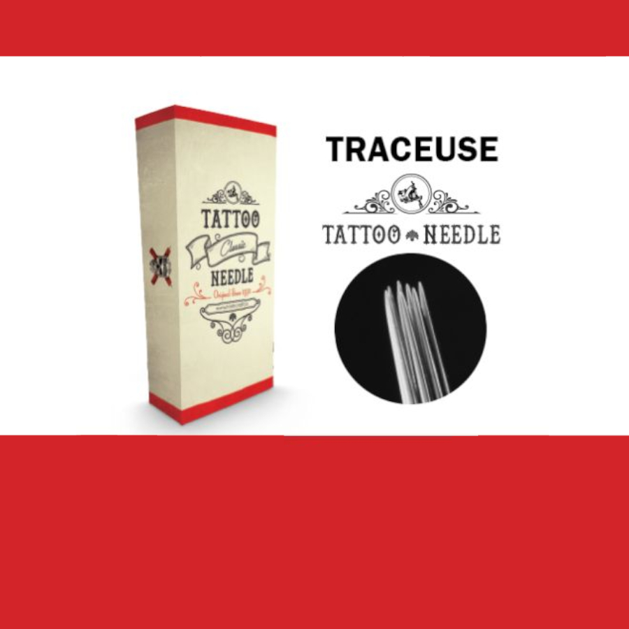 Aiguille Tube Tattoo - Tattoo Needle Rond Liner - Boîte de 50 aiguilles de traçage pour tube de tatouage