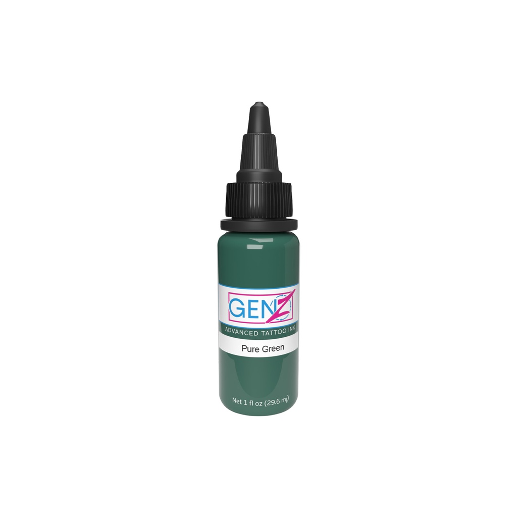 Encre Tattoo verte - Intenze Ink Gen-Z Pure Green - Mélange pour le tatouage encre reach 30 ml
