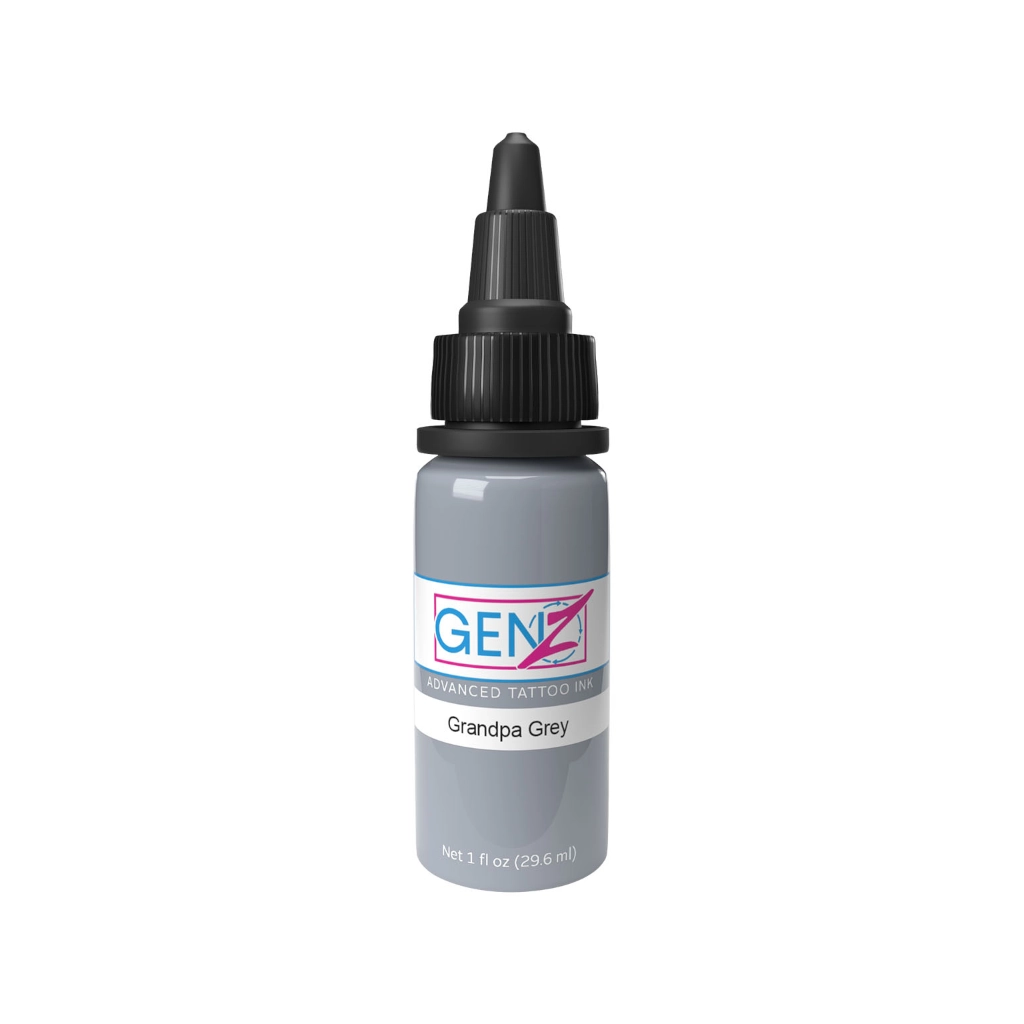 Encre Tattoo Grise - Intenze Ink Gen-Z Power Grey Grandpa Grey - Mélange pour le tatouage encre reach 30 ml*