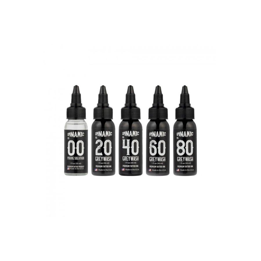 Encre Tattoo - Dynamic Ink Grey Wash - Set encre artistique pour entraînement tatouage NON REACH