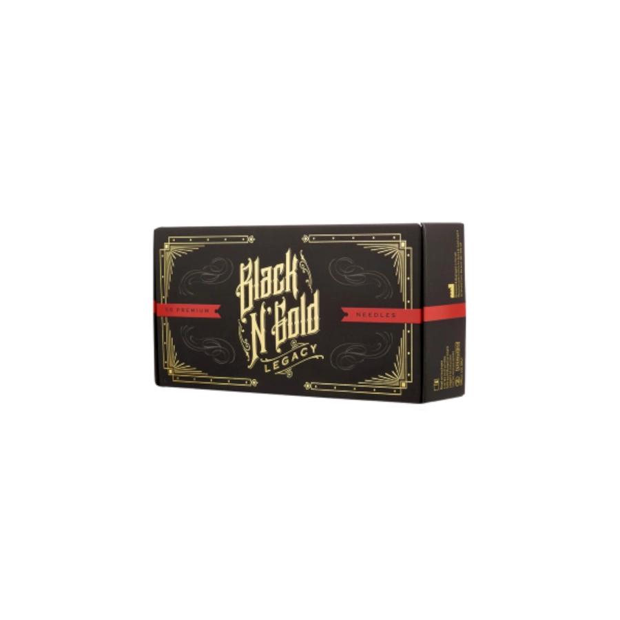 Aiguille Tattoo - Black N Gold Legacy Straight Liner - Boîte de 50 aiguilles pour tube de tatouage