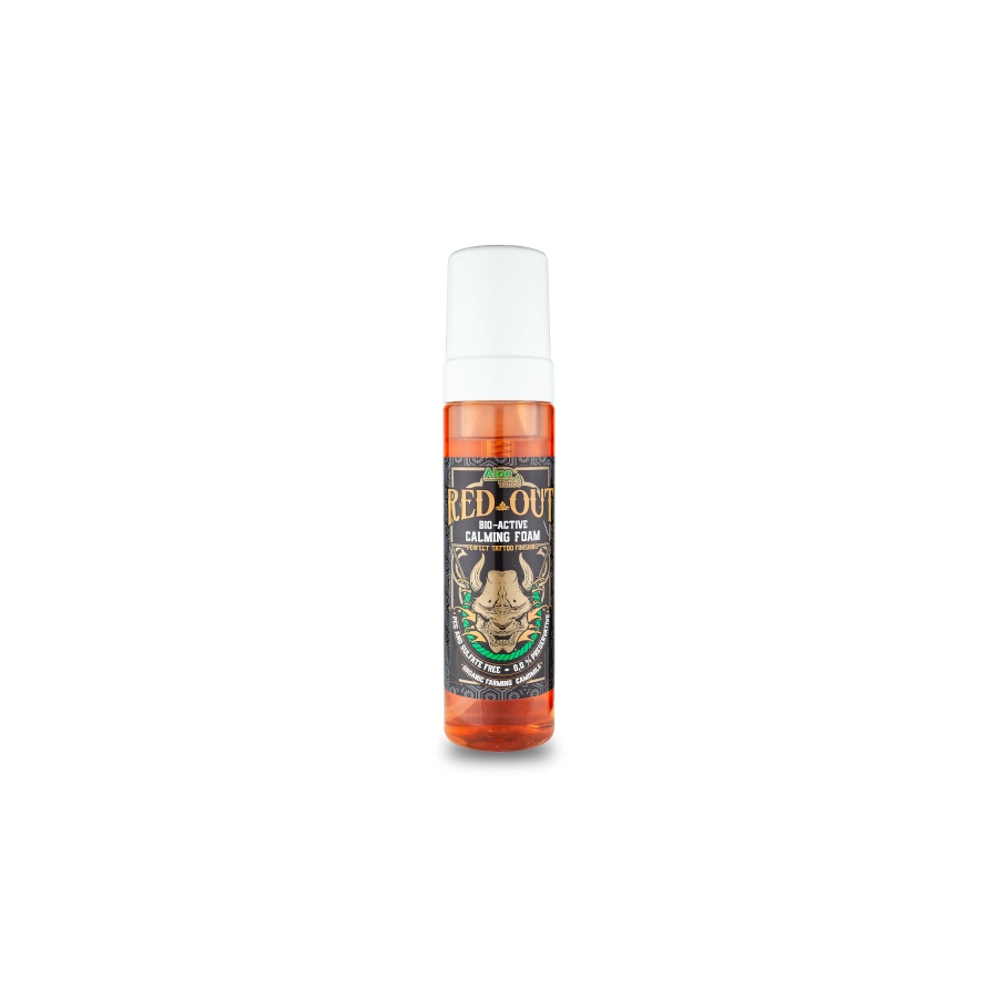 Aloe Tattoo Red Out Bio Active Calming Foam - Mousse nettoyante apaisante et assainissant après tatouage végan