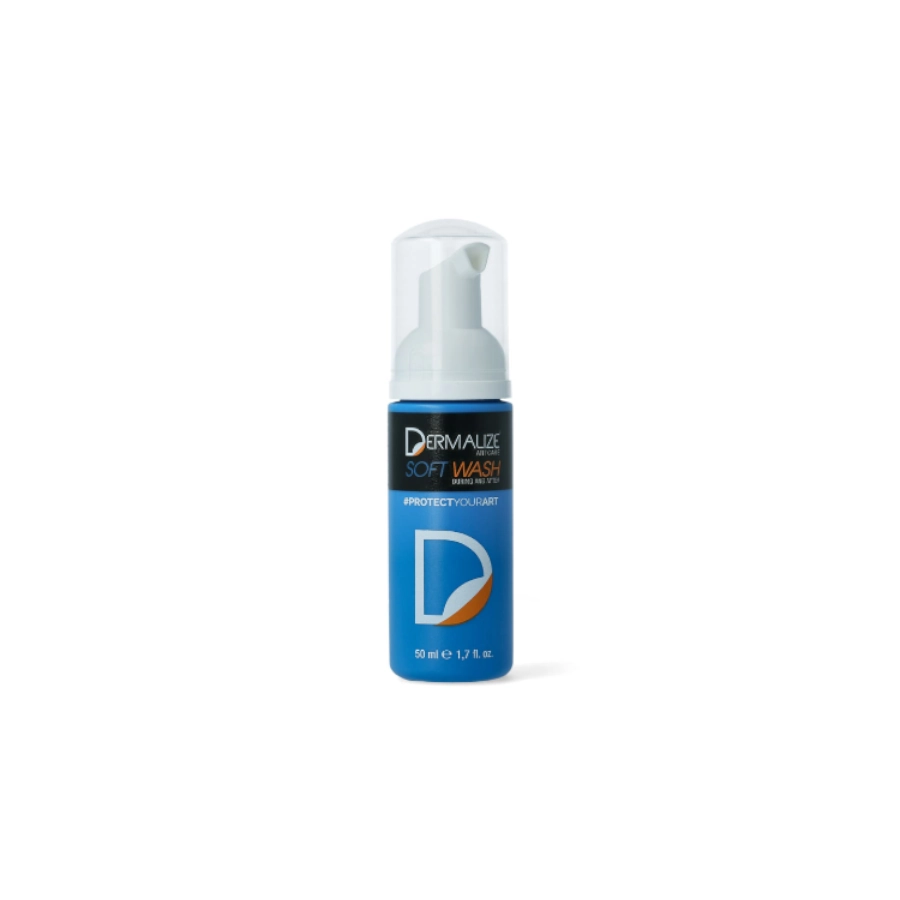 Dermalize Artcare Soft Wash - Mousse nettoyante douce pour peau sensible pendant et après tatouage