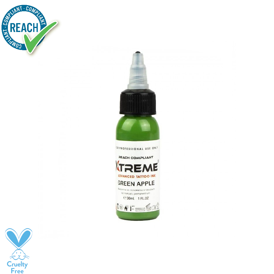 Xtreme Ink Green Apple - Mélange pour le tatouage encre REACH