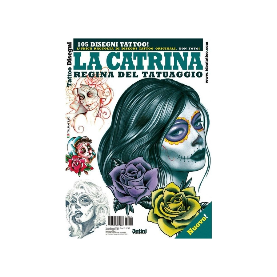 Livre Tattoo - 3ntini - Tattoo Flash Drawings - La Catrina 