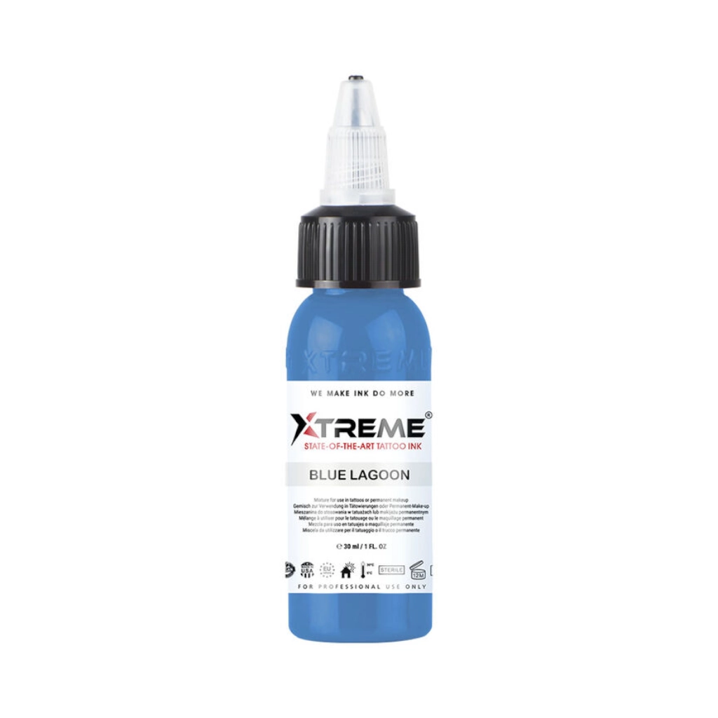 Encre Tattoo Bleue - Xtreme Ink Blue Lagoon - Mélange pour le tatouage encre reach 30 ml*
