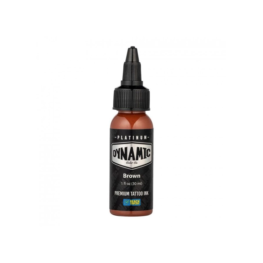 Encre Tattoo Marron - Platinum By Dynamic Brown - Mélange pour le tatouage encre 30 ml reach