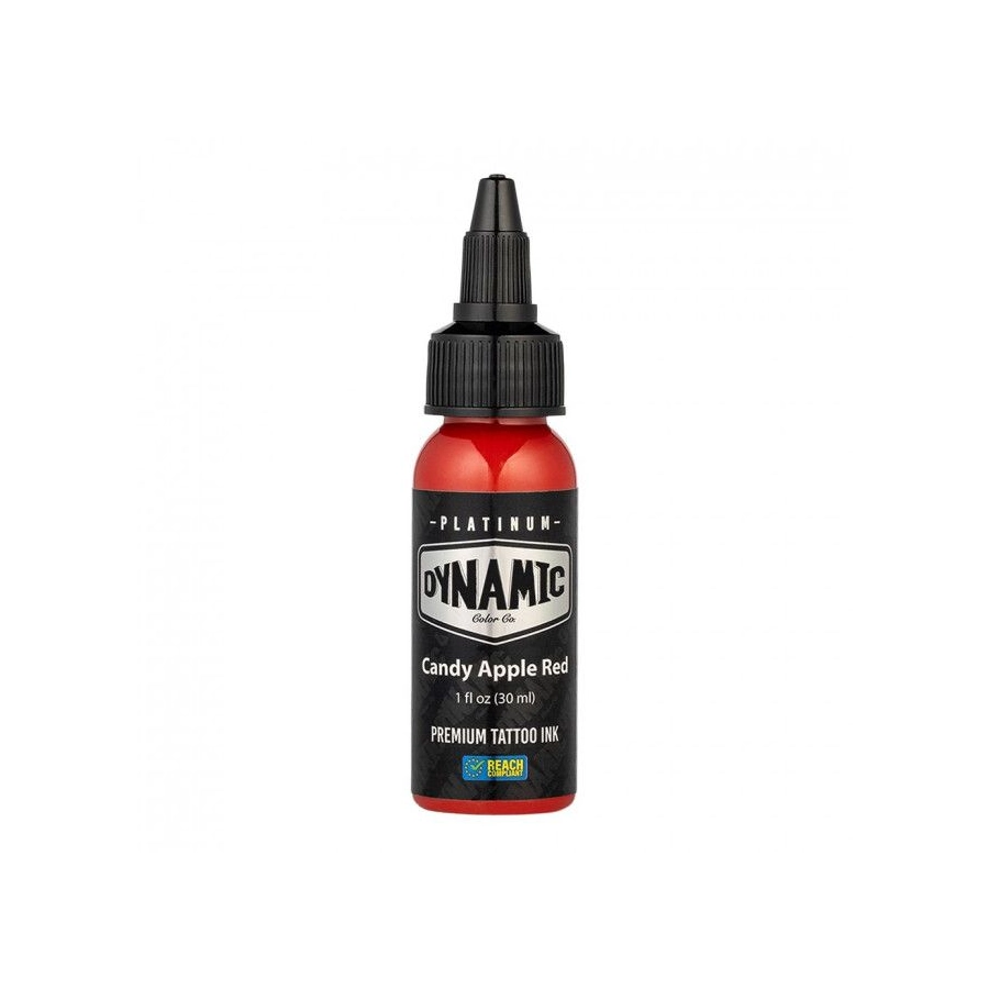 Encre Tattoo Rouge - Platinum By Dynamic Candy Apple Red - Mélange pour le tatouage encre 30 ml reach