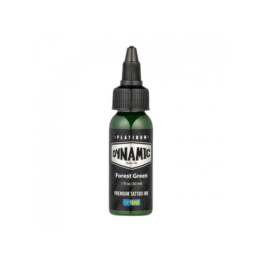 Encre Tattoo Verte - Platinum By Dynamic Forest Green - Mélange pour le tatouage encre 30 ml reach