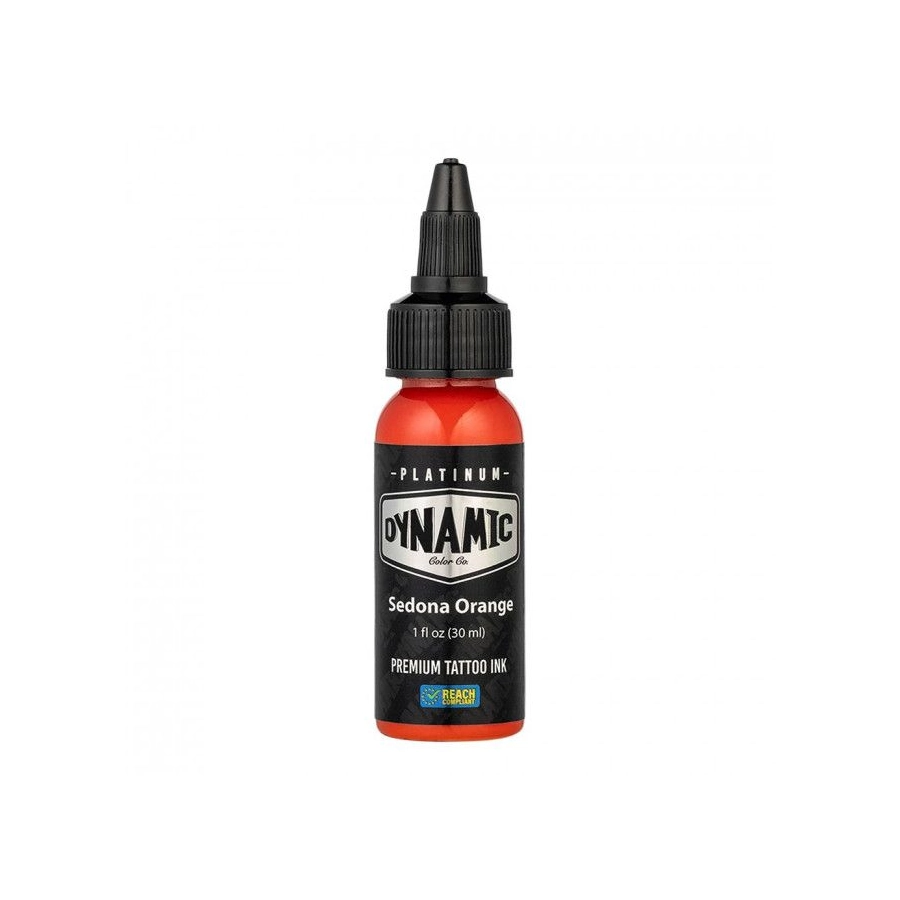 Encre Tattoo Orange - Platinum By Dynamic Sedona Orange - Mélange pour le tatouage encre 30 ml reach