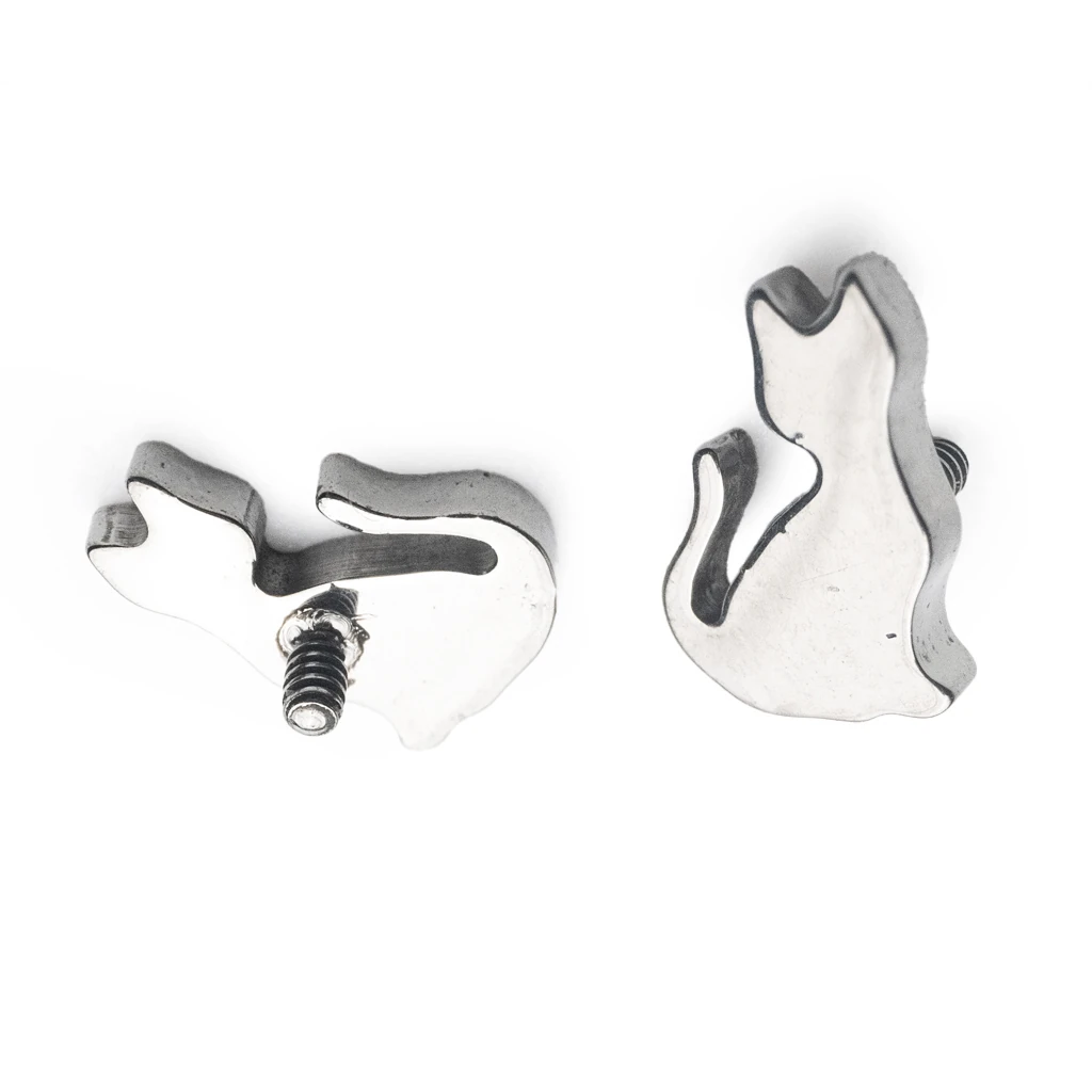 Embout Piercing - Titane F136 Gamme Hand Ink - Embout 197 avec pas de vis interne 0,9 mm pour piercing 1,2 mm chat 8 mm*