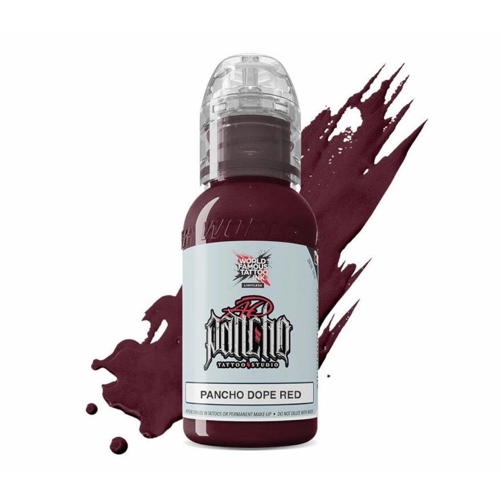 Encre Tattoo Rouge - World Famous Ink Limitless Pancho Dope Red - Mélange pour le tatouage encre reach 30 ml